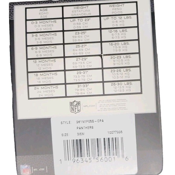 Infant Carolina Panthers 3-pack Game On Bodysuit Set 3-6M - Picture 8 of 8